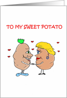 To My Sweet Potato Valentine’S Day Card 