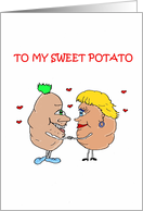 To My Sweet Potato Happy Anniversary Card