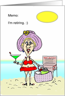 I’M Retiring Beach Card Announcement card