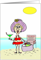 Retirement Martini Beach Card 