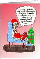 HOT MAMA SITTING IN CHAIR FUNNY CHRISTMAS card
