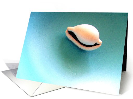 White Shell On Blue card (589883)
