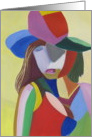 Woman in hat card