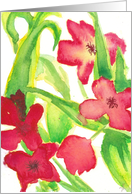 Watercolour Flowers card