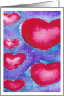 Watercolour Hearts card