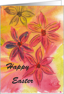 Happy Easter Watercolour Flowers card