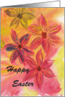 Happy Easter Watercolour Flowers card