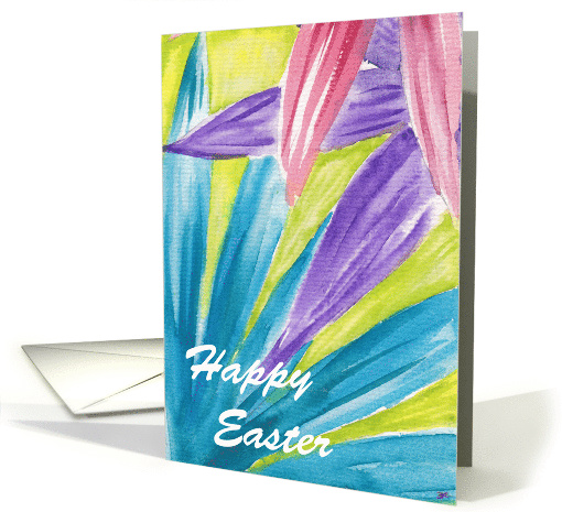 Happy Easter Watercolour Flowers card (594701)