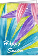 Happy Easter Watercolour Flowers card