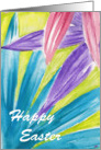 Happy Easter Watercolour Flowers card