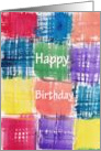 Happy birthday, colorful squares card