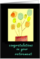 retirement flowers art card