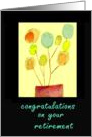 retirement flowers art card