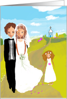 Love in the fields announcement getting married card