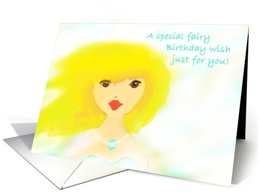 Birthday For Girls,  fairy wishes card (604462)