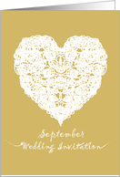 heart of September Wedding Invitation card