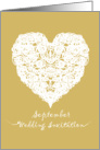 heart of September Wedding Invitation card