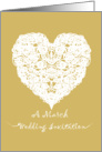 Heart of Love in March Wedding Invitation card