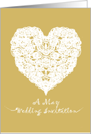 Heart of Love in May Wedding Invitation card