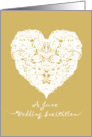 Heart of Love in June Wedding Invitation card