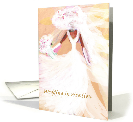 Beautiful Summer bride wedding Invitation card (629321)