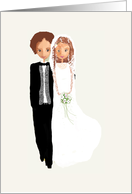 cute couple formal wedding card
