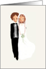 cute couple formal wedding card