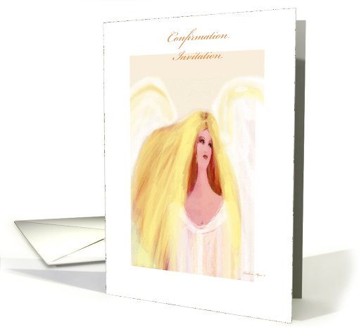 beautiful angel invitation confirmation card (666795)