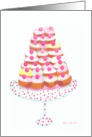 cherry cup cakes on spotty china plate card