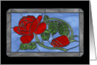 I Love You Rose Stained Glass card