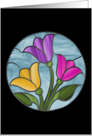 Spring Tulips Mother’s Day Stained Glass card