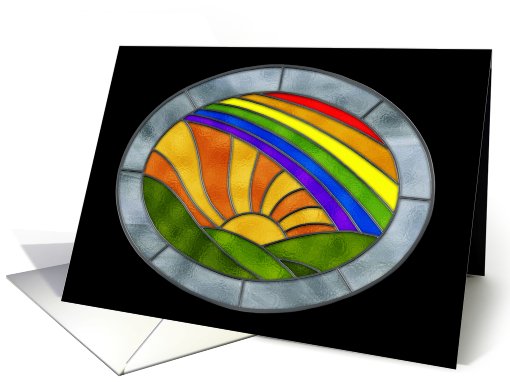 You are My Sun and My Rainbow Stained Glass card (612350)