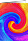 Blue Wave Abstract Digital Art Blank Note Card