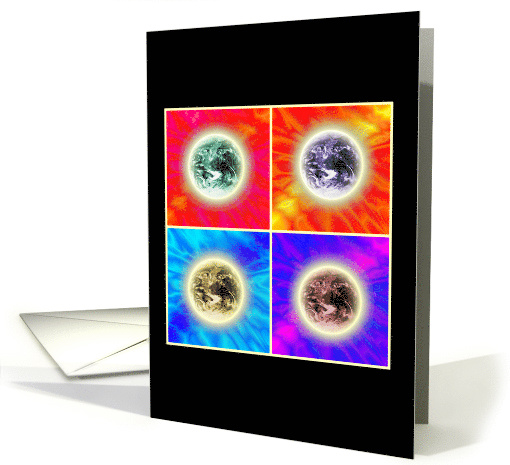 Pop Art Earth Images Inspirational card (638602)