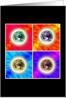 Pop Art Earth Images Inspirational Card