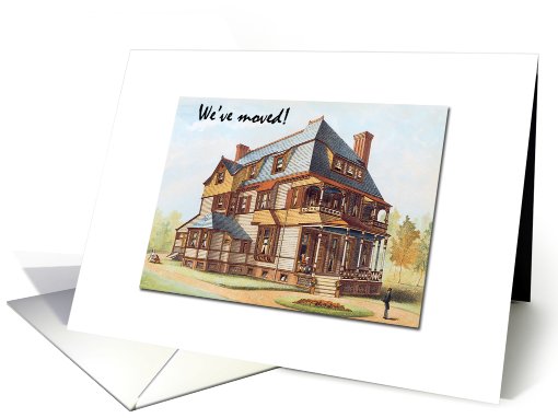 Victorian House We've Moved Announcement card (640282)