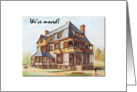 Victorian House We’ve Moved Announcement card