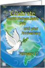 Anniversary on World Human Spirit Day February 17 card