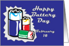 Happy Battery Day February 18 card