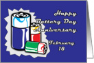 Happy Battery Day Anniversary February 18 card