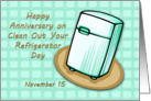 Happy Anniversary on Clean Out Your Refrigerator Day November 15 card