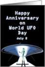 Happy Anniversary on World UFO Day July 2 card