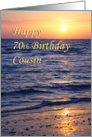 Sunset over the Gulf 70th Birthday for Cousin card