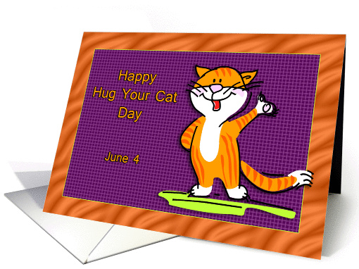 Happy Anniversary on Hug Your Cat Day June 4 card (1081080)
