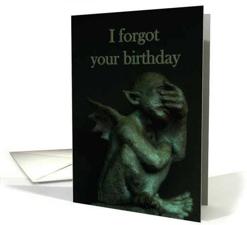 Gargoyle~belated birthday card (601907)