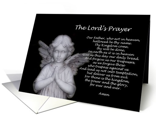 Praying Angel~Lord's Prayer card (615046)