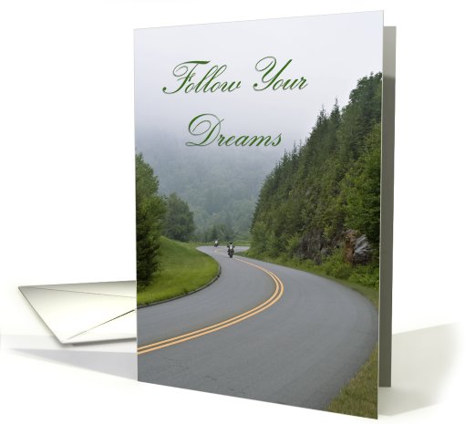 Follow Your Dreams ~ Motorcycle riders card (617520)