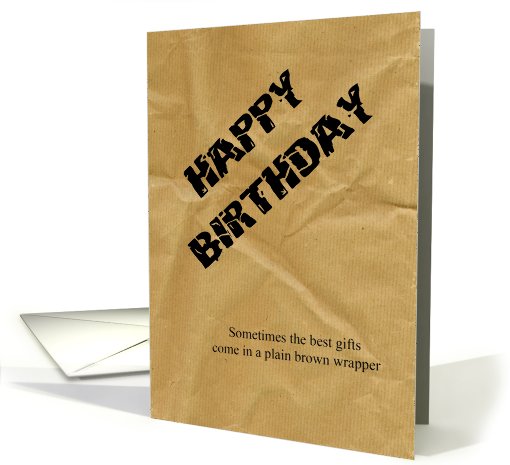 Plain Brown Wrapper ~ Birthday card (617581)