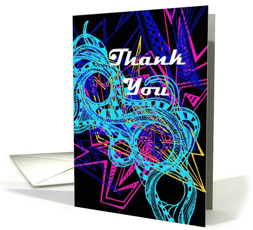 Thank You ~ 80's Abstract card (622255)