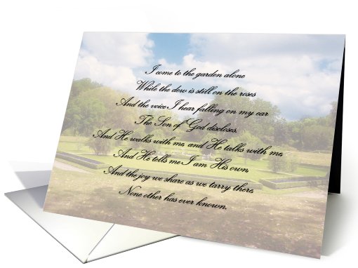 Garden ~ Blank note card ~ Christian card (626590)